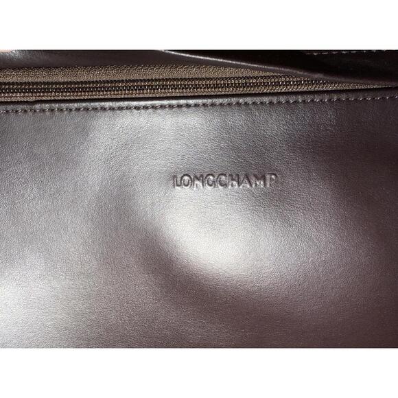 Longchamp Vintage Large Brown Leather Tote Bag - Picture 4 of 8
